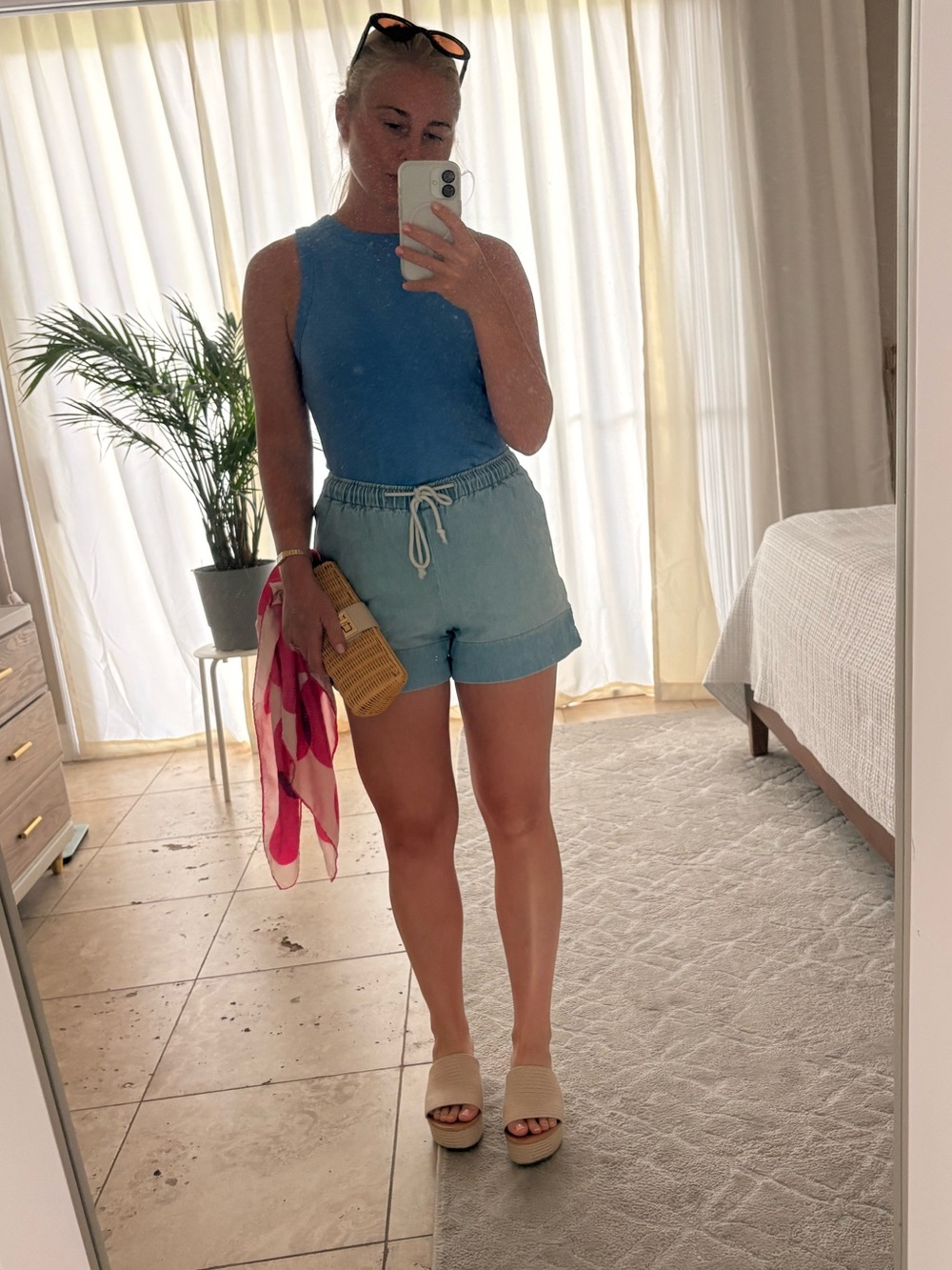 Jean drawstring shorts - Picture 3 of 7